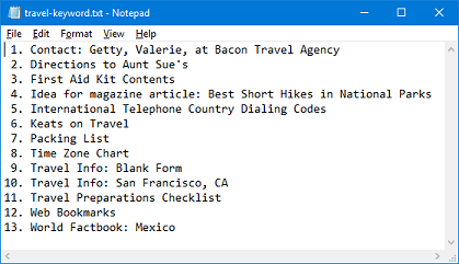 PK Tip: Making a Text List of Article Titles | Personal Knowbase Blog