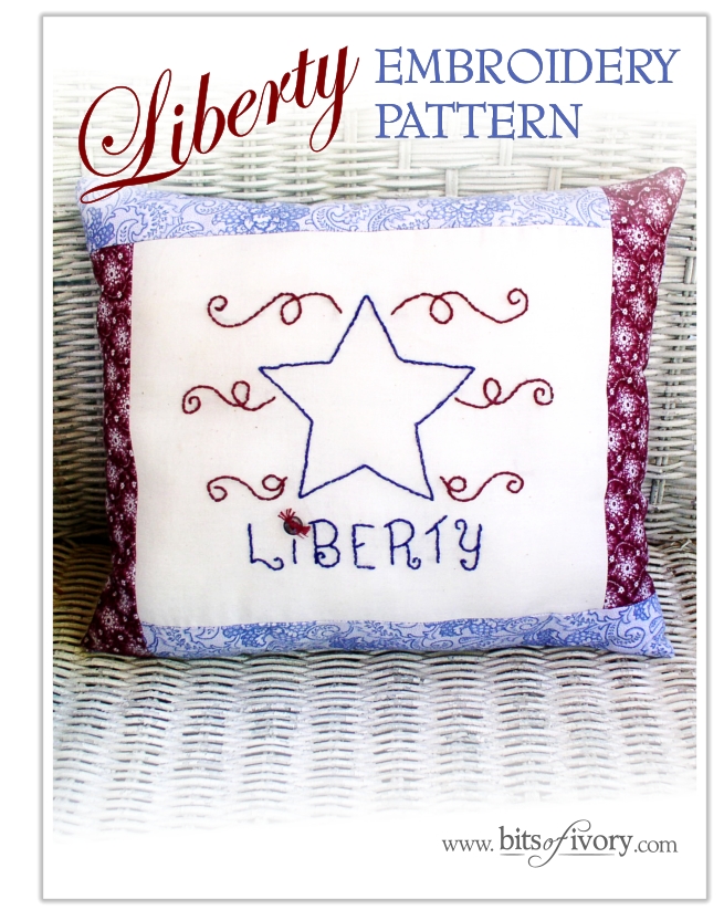 Liberty Embroidery Pattern