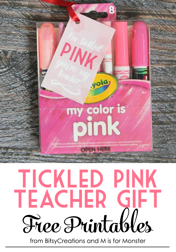 Tickled Pink Teacher Gift Free Printables
