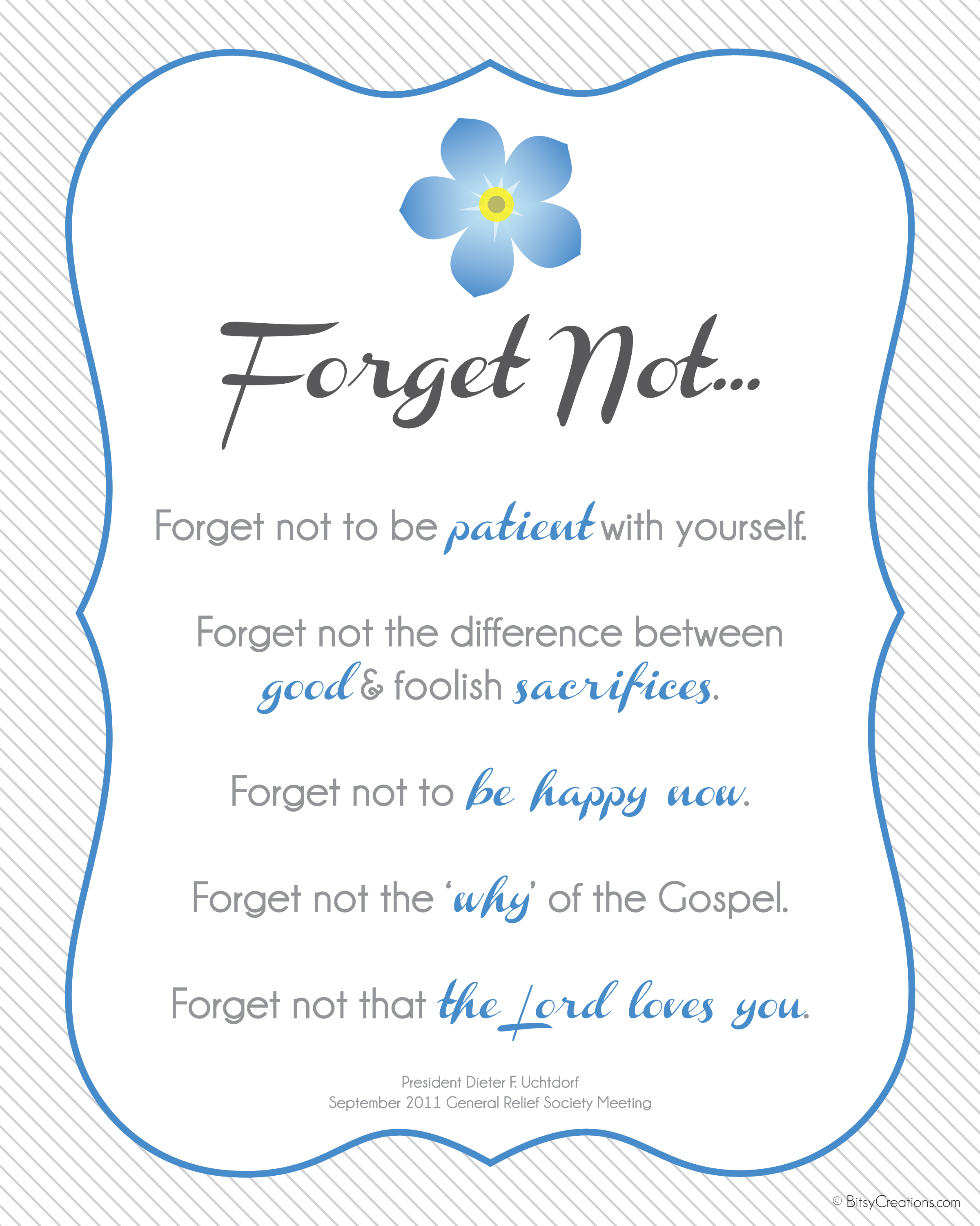 October 2011 LDS General Conference Free Printables