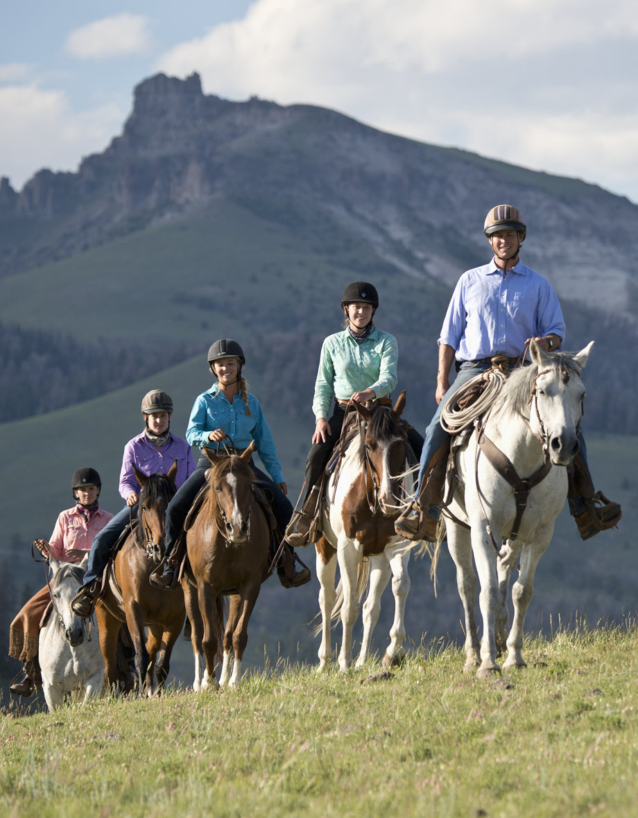 The Riding Program during a horseback riding vacation in Wyoming