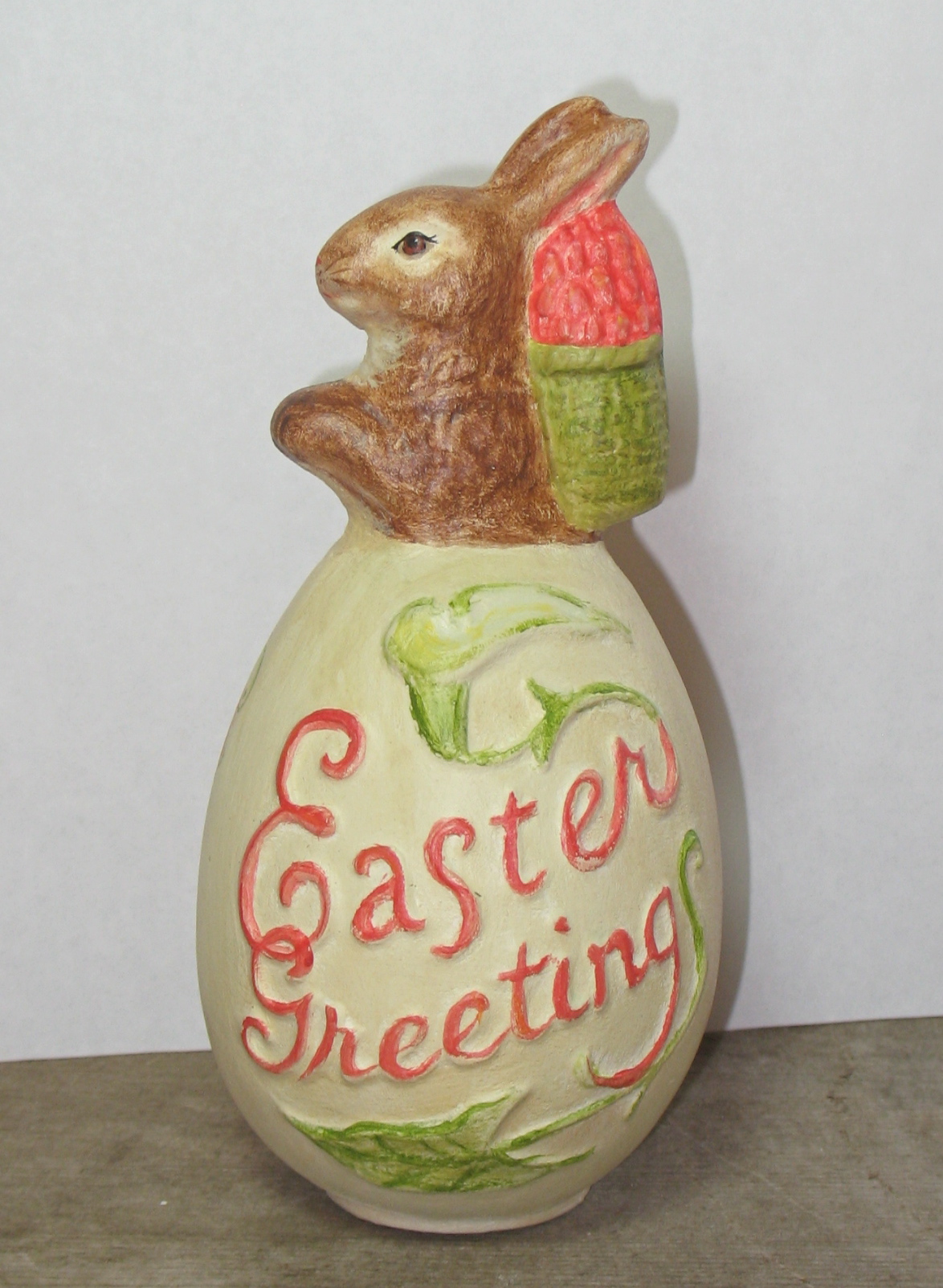 Chalkware Rabbit from an antique German chocolate mold by Bittersweet