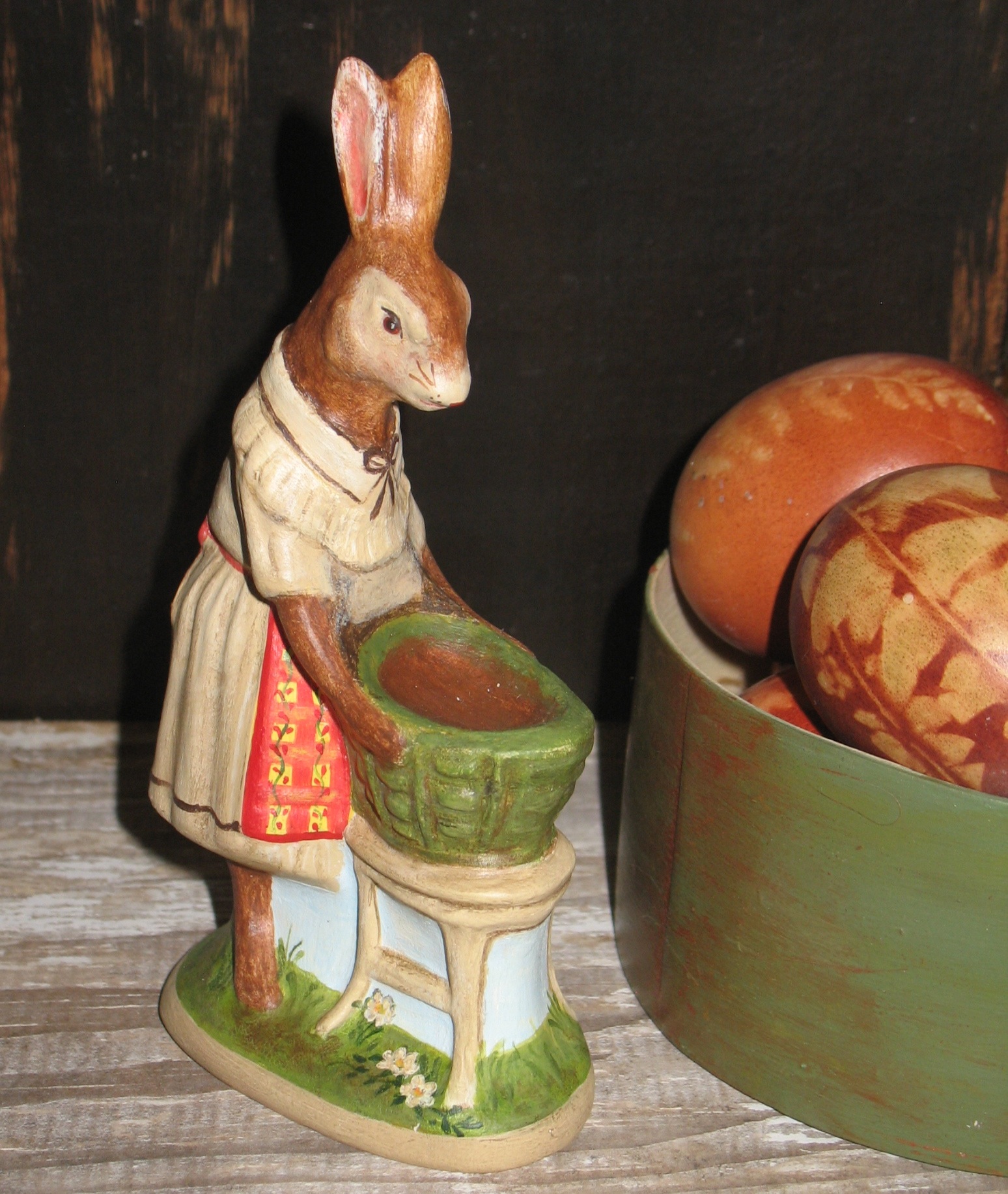 Chalkware Rabbit from an antique German chocolate mold by Bittersweet