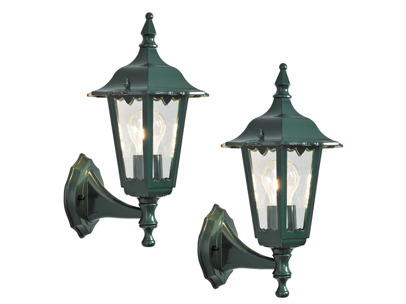 2erSet grüne Aussenwandleuchten Bewegungsmelder FIRENZE Wandleuchte