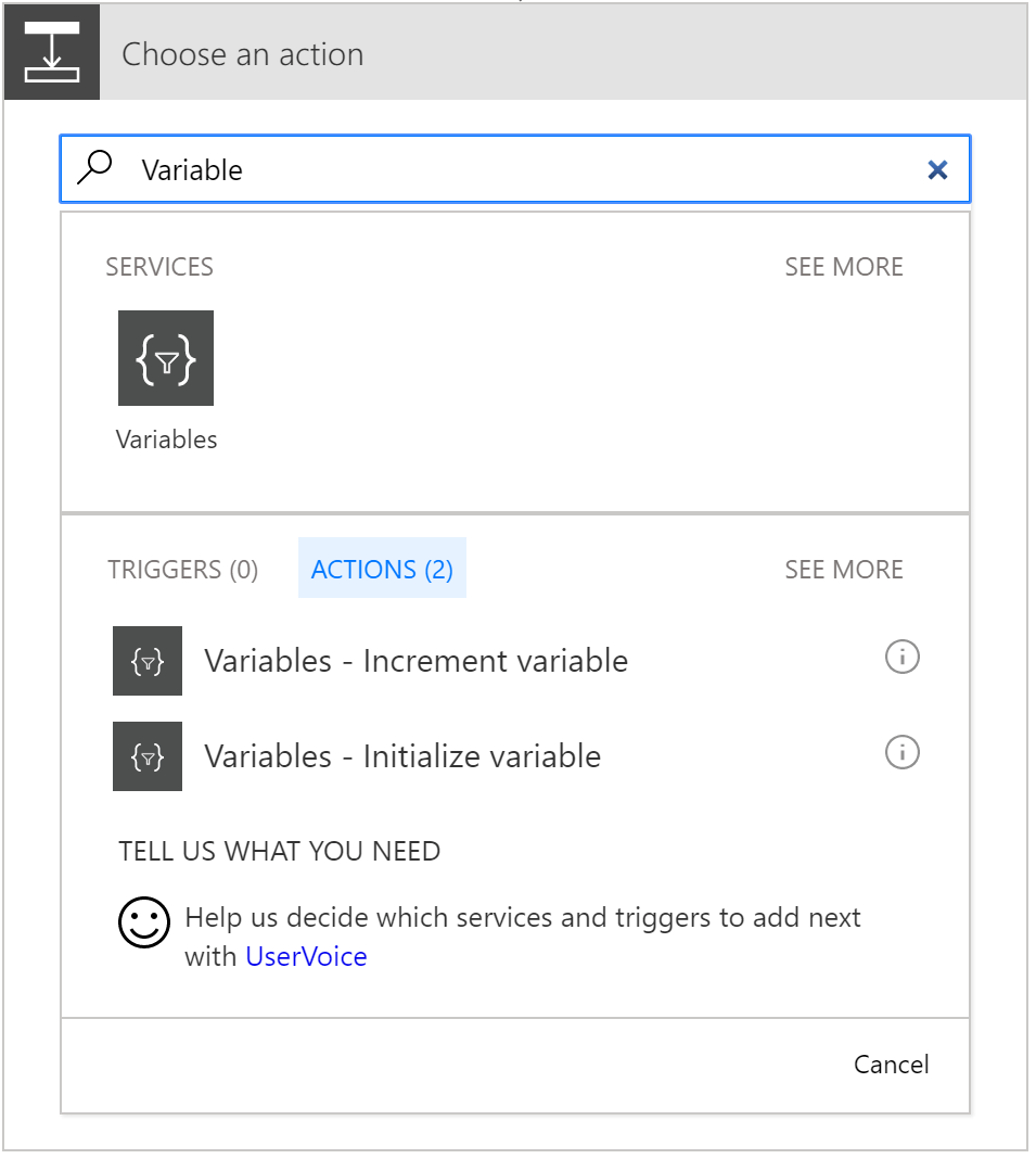 Adding Variables to Logic Apps Affinus