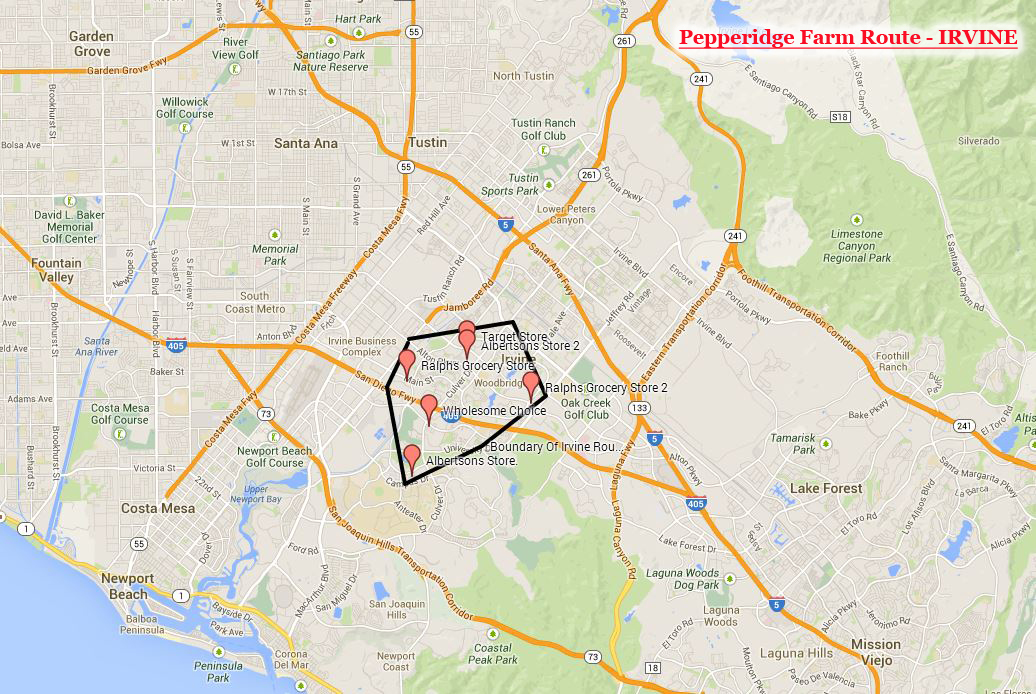 Pepperidge Farm IRVINE Route Available! BIZ
