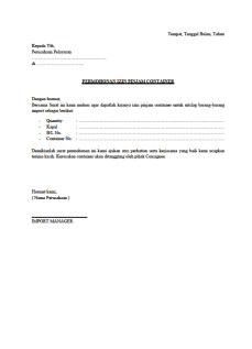 Permohonan Izin Peminjaman Container Download