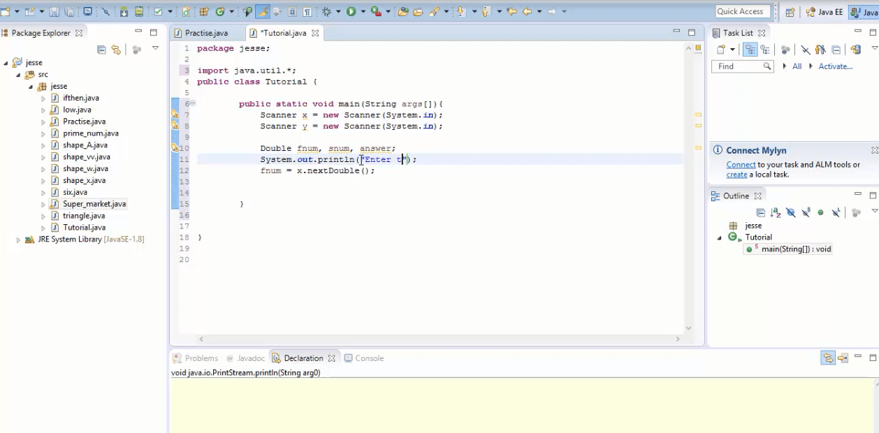 java Adding input biZmarrow Technologies Ltd