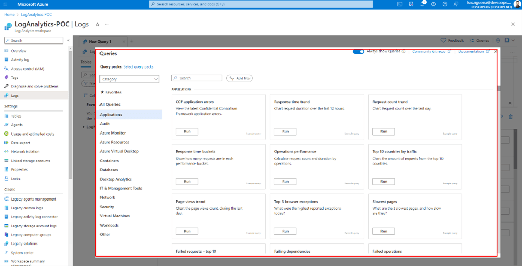 Logic App Consumption Send Query Reports from Log Analytics Workspace