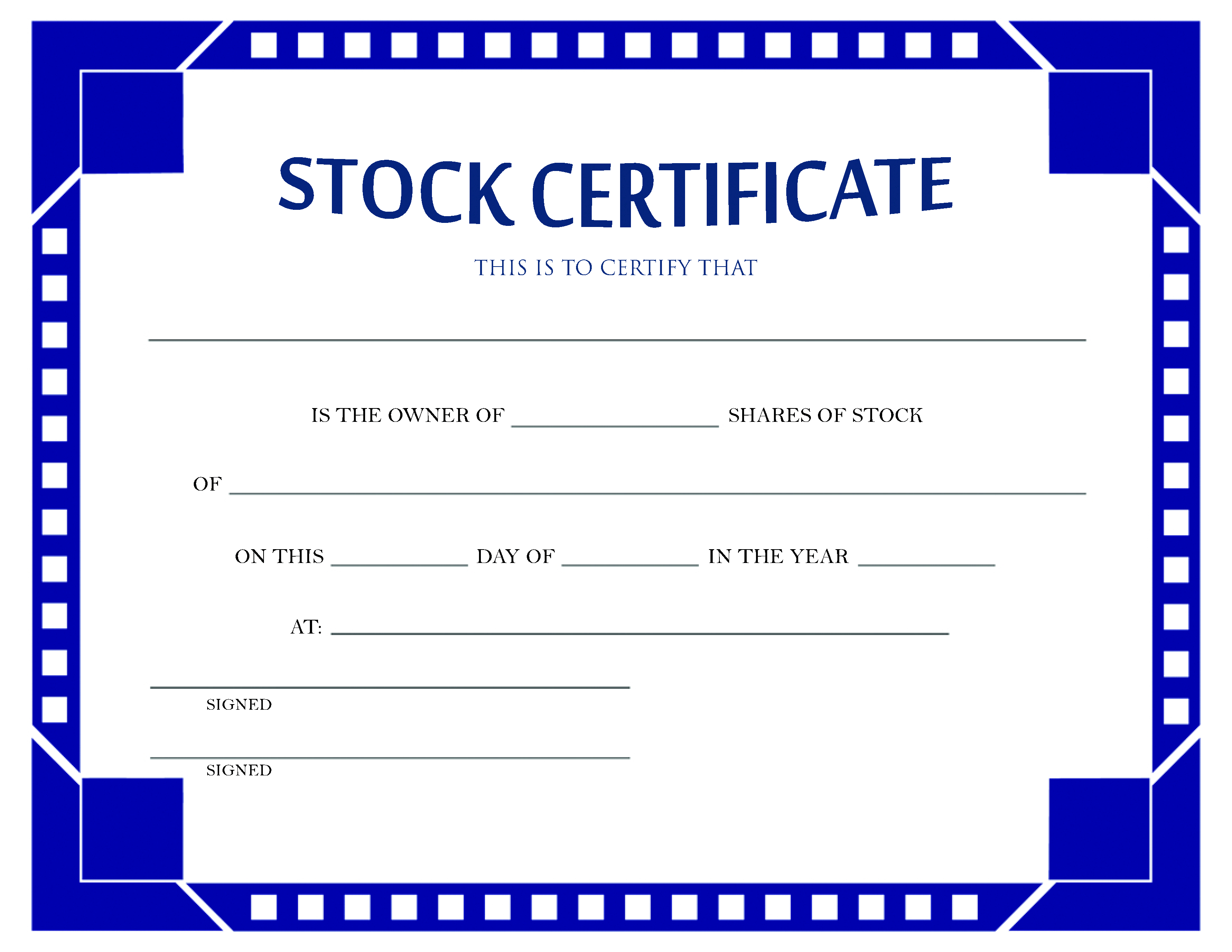 Create Custom Stock Certificates with Our Stock Certificate Template