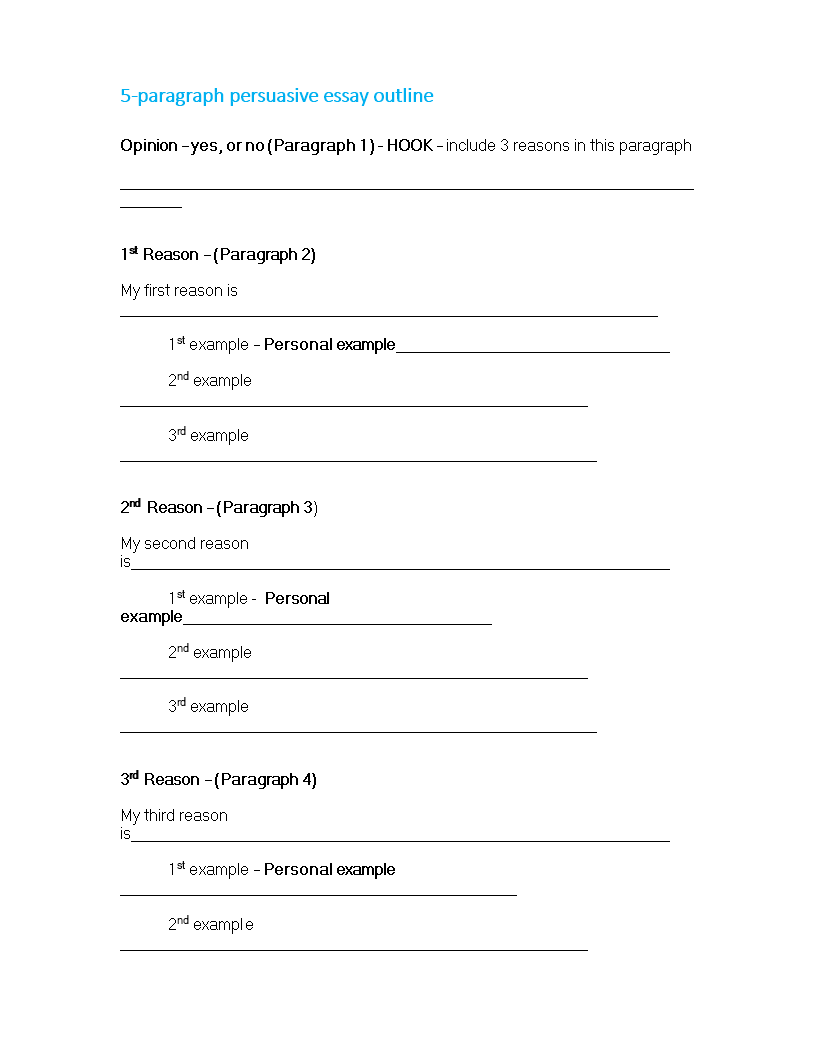 Create a Perfect Essay Outline with Our Template Easy Paragraph and