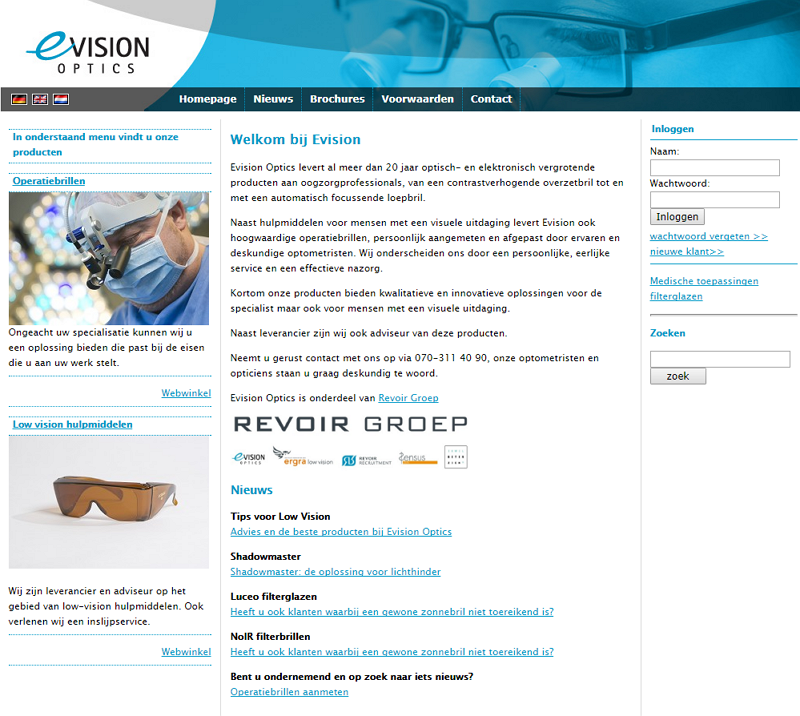 Evision draait op BizzView Webwinkel en is geintegreerd met King