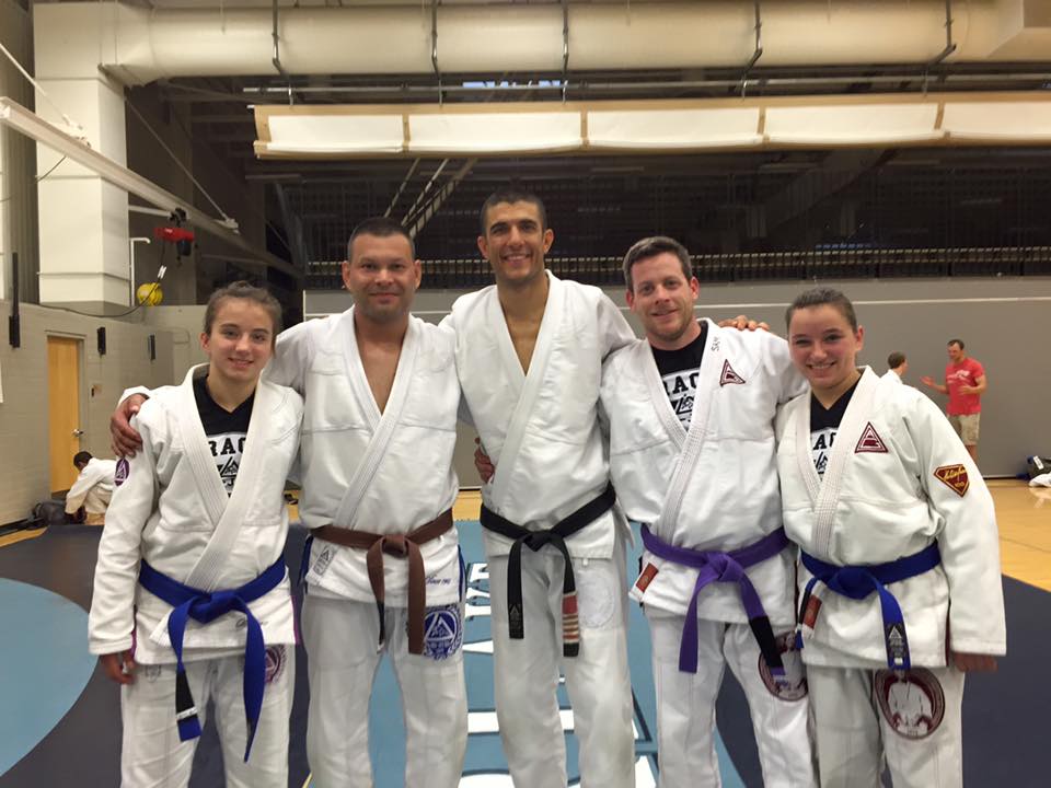 Teen Gracie University Blue Belts Teach JiuJitsu Wearing BJJ Black Belts