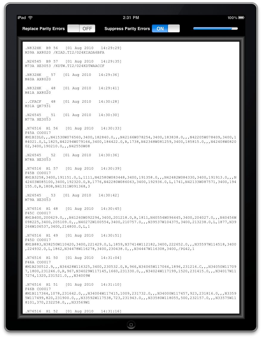 Decode ACARS Transissions On the Go With The ACARS Decoder App for iPad