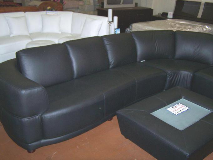 Yil T25 Contemporary Black Leather Sofa Black Design Co