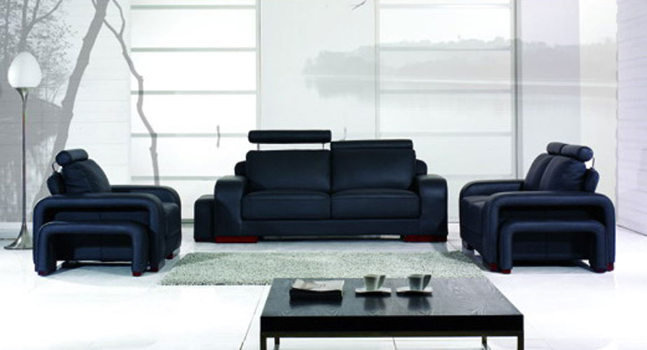A 32B Ultra Modern Sofa Set Black Design Co