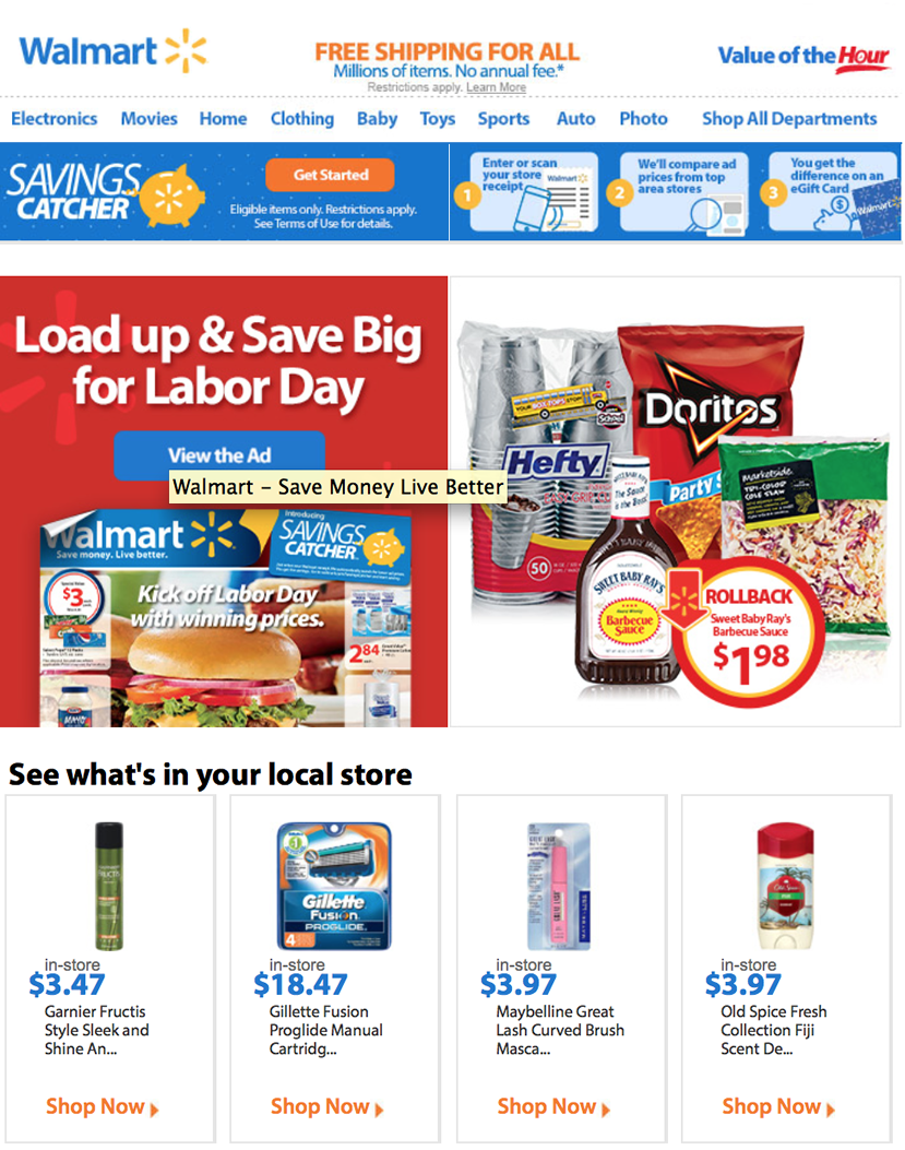 Walmart's Labor Day Sale 2017 Blacker Friday