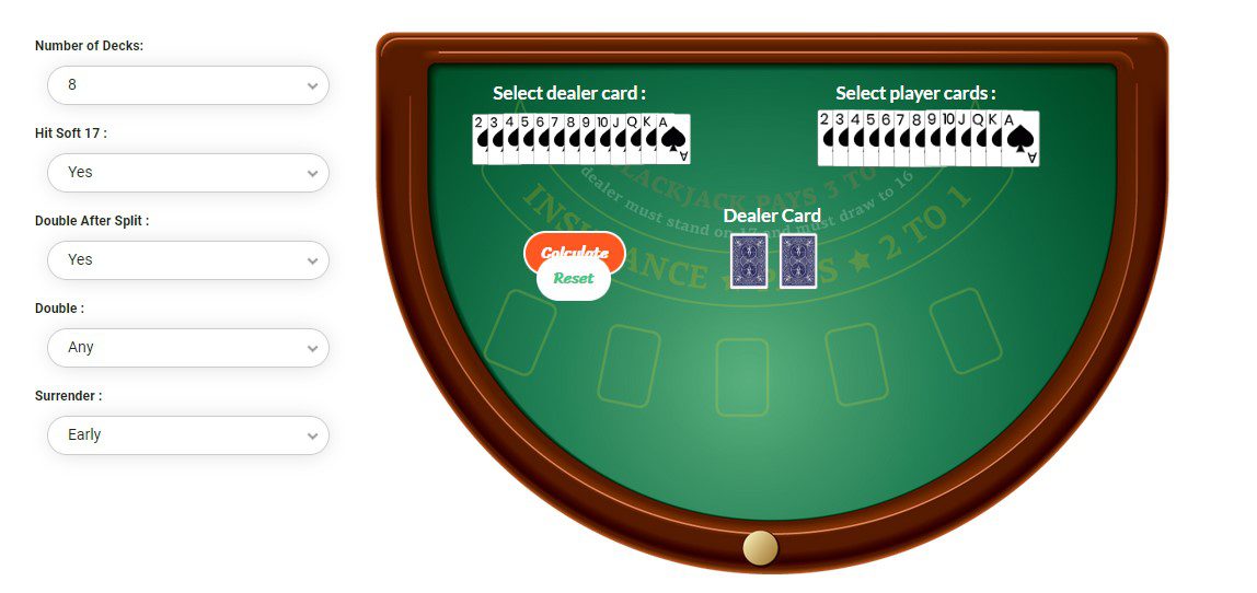 Blackjack Calculator Best Blackjack Strategy Trainer