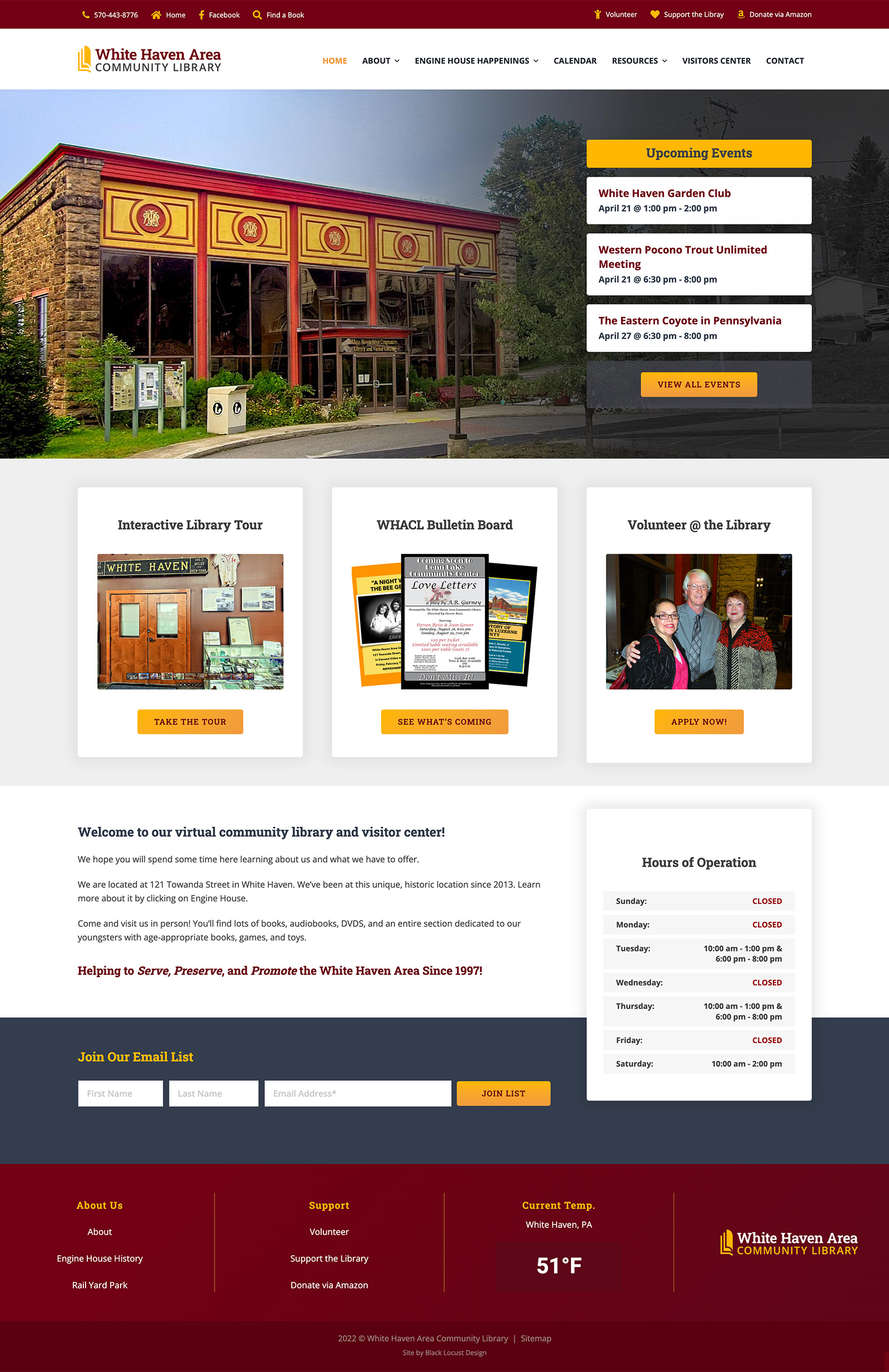 White Haven Area Community Library Black Locust  & Graphic Design