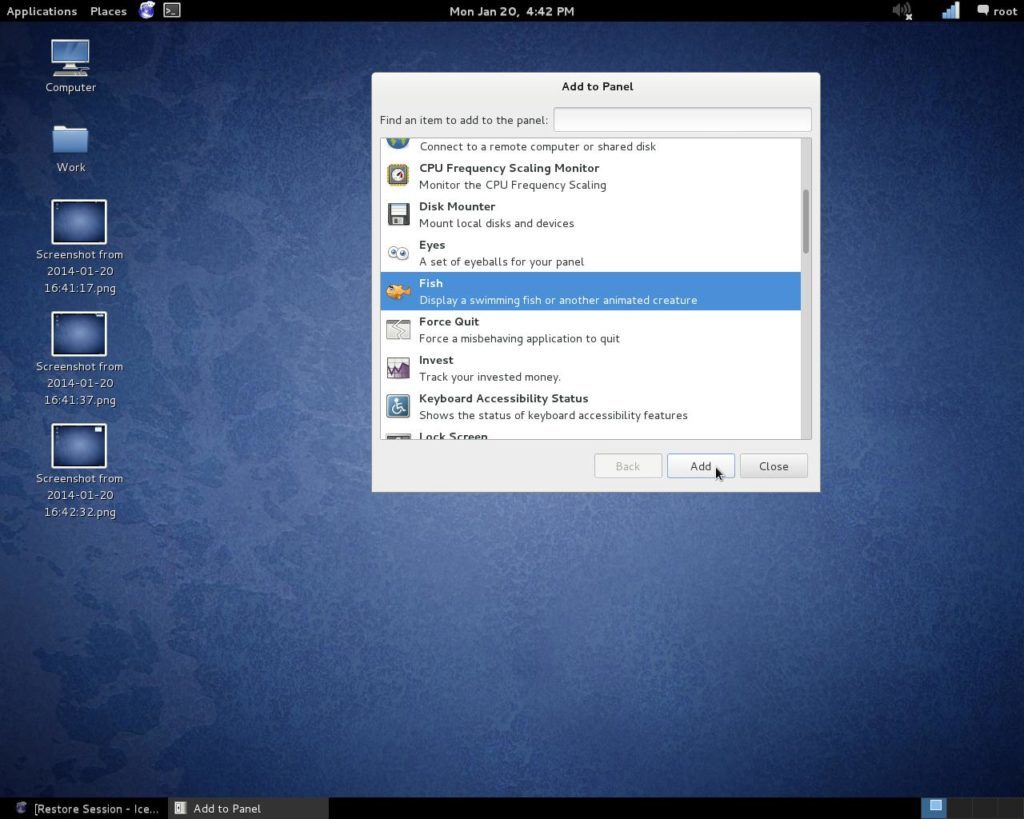 How to add remove an icon in Kali Linux from the top panel in GNOME