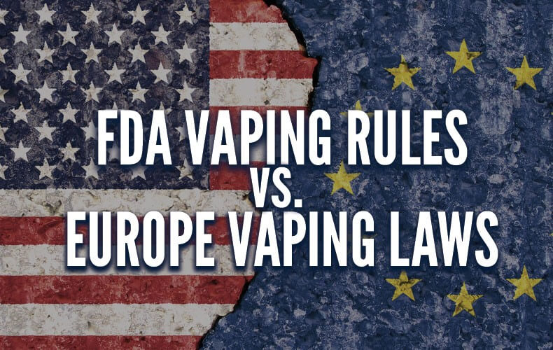 FDA Vaping Rules vs. Europe Vaping Laws Black Note
