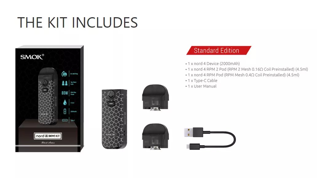 Smok Nord 4 Pod Kit Black Note