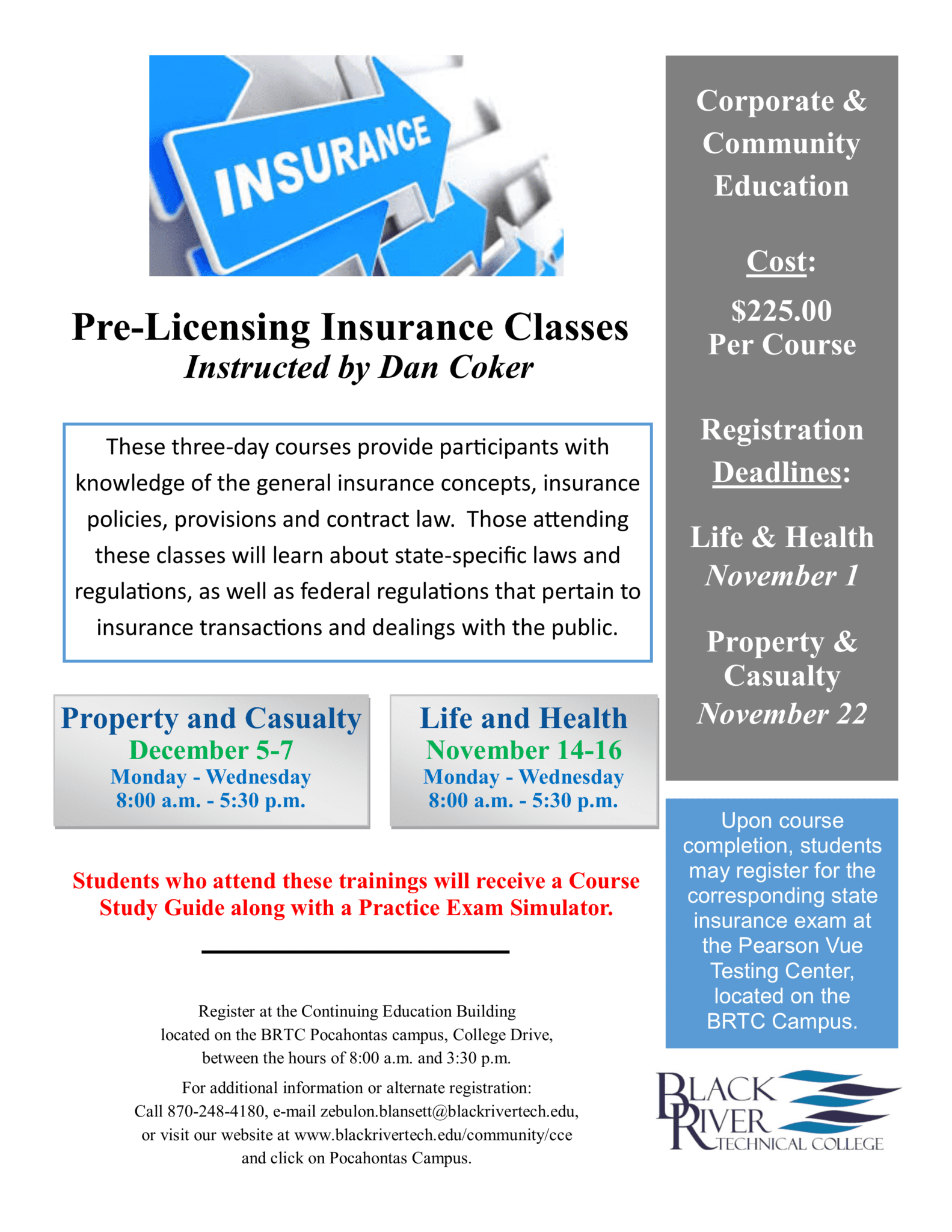 Arkansas Insurance PreLicensing Classes Black River Technical College