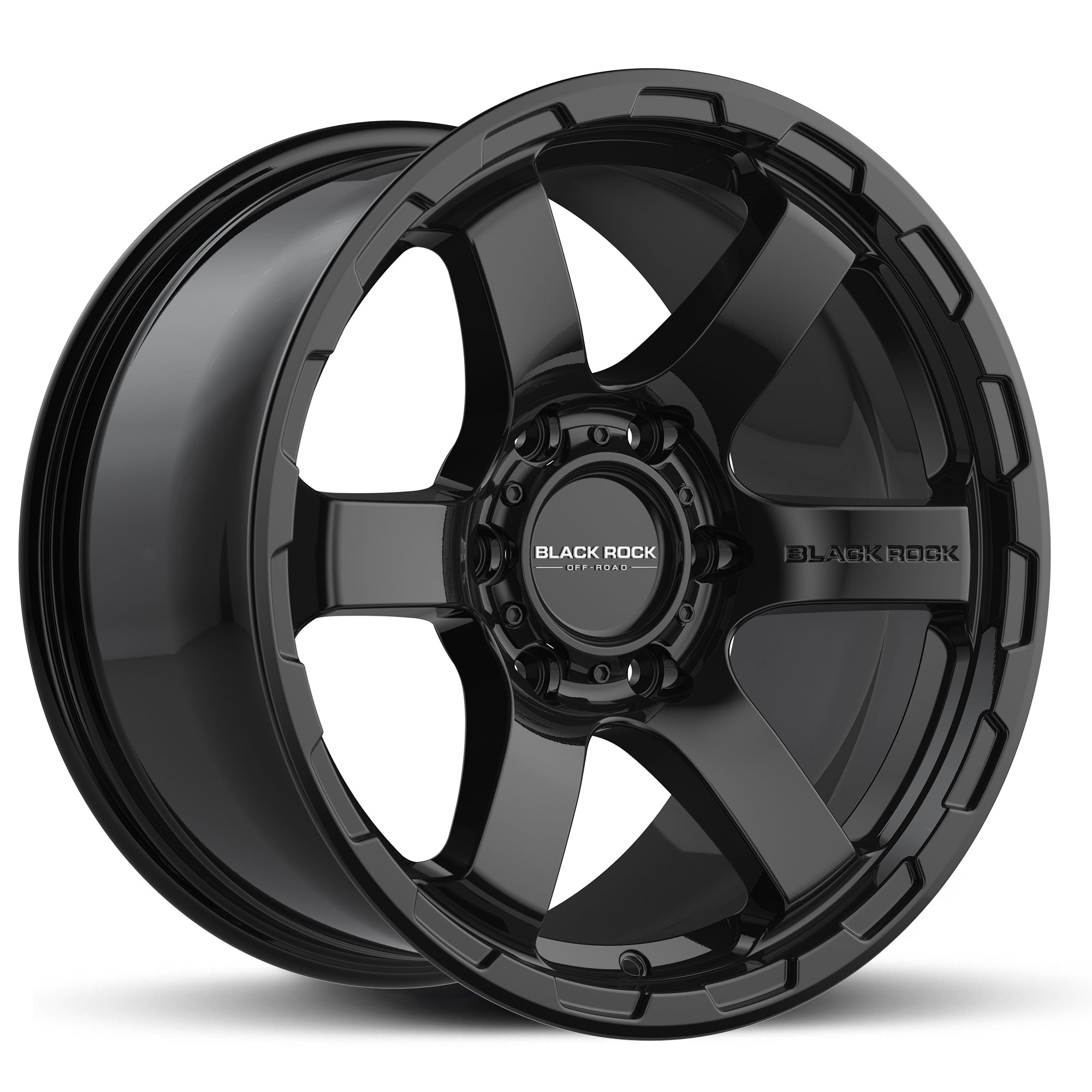 Black Rock Grip Gloss Black 4x4 Wheels By Black Rock OffRoad