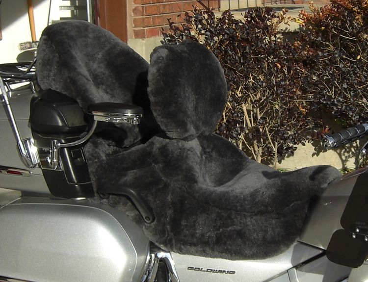 Custom Motorcycle Seat and Backrest Covers Customer Brad E. from Utah