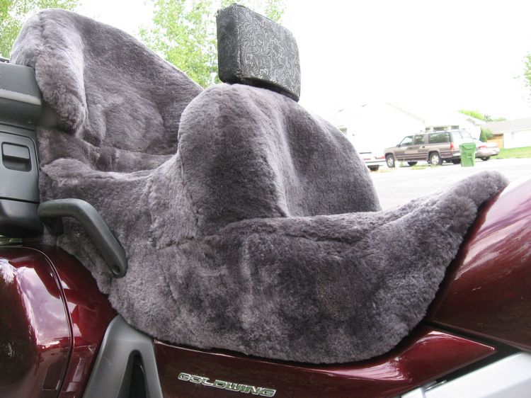 Custom Motorcycle Seat and Passenger Backrest Cover Customer Kyle W. from Idaho