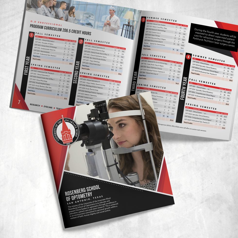 UIW Rosenberg School of Optometry Brochure • BlackStone Studio