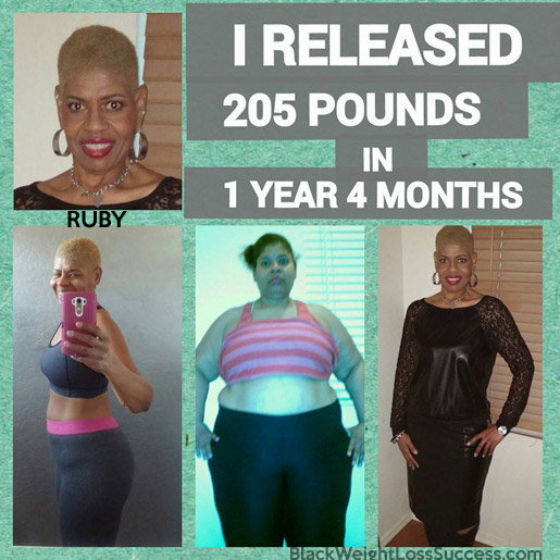 Update Ruby lost 205 pounds Black Weight Loss Success