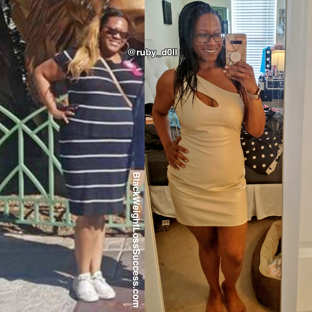 Ruby lost 115 pounds Black Weight Loss Success Healthy