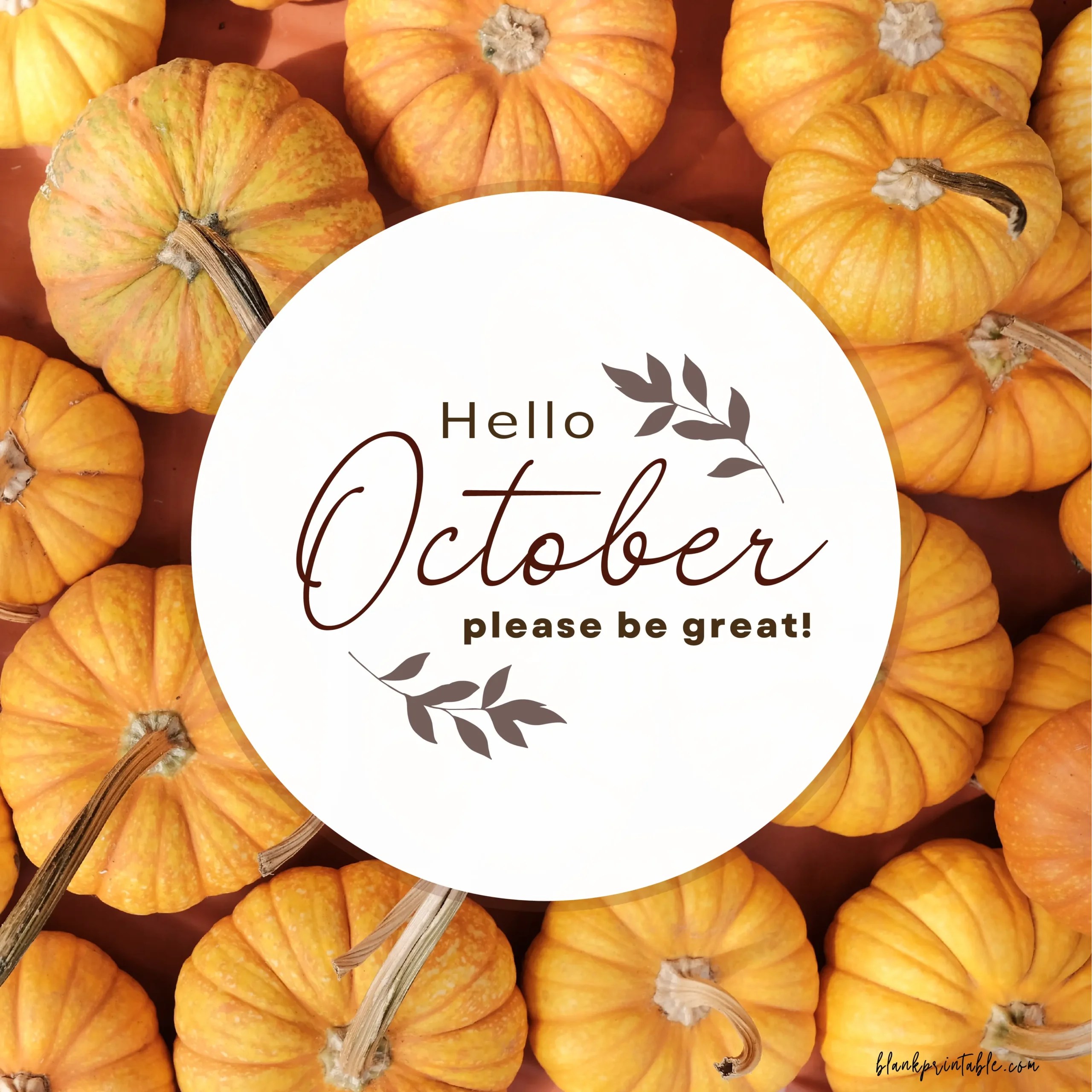 Hello October Images for Facebook, Instagram Post, Cover Photo