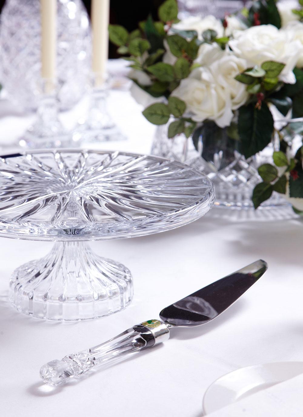 Waterford Crystal Lismore Offset Cake Server Blarney