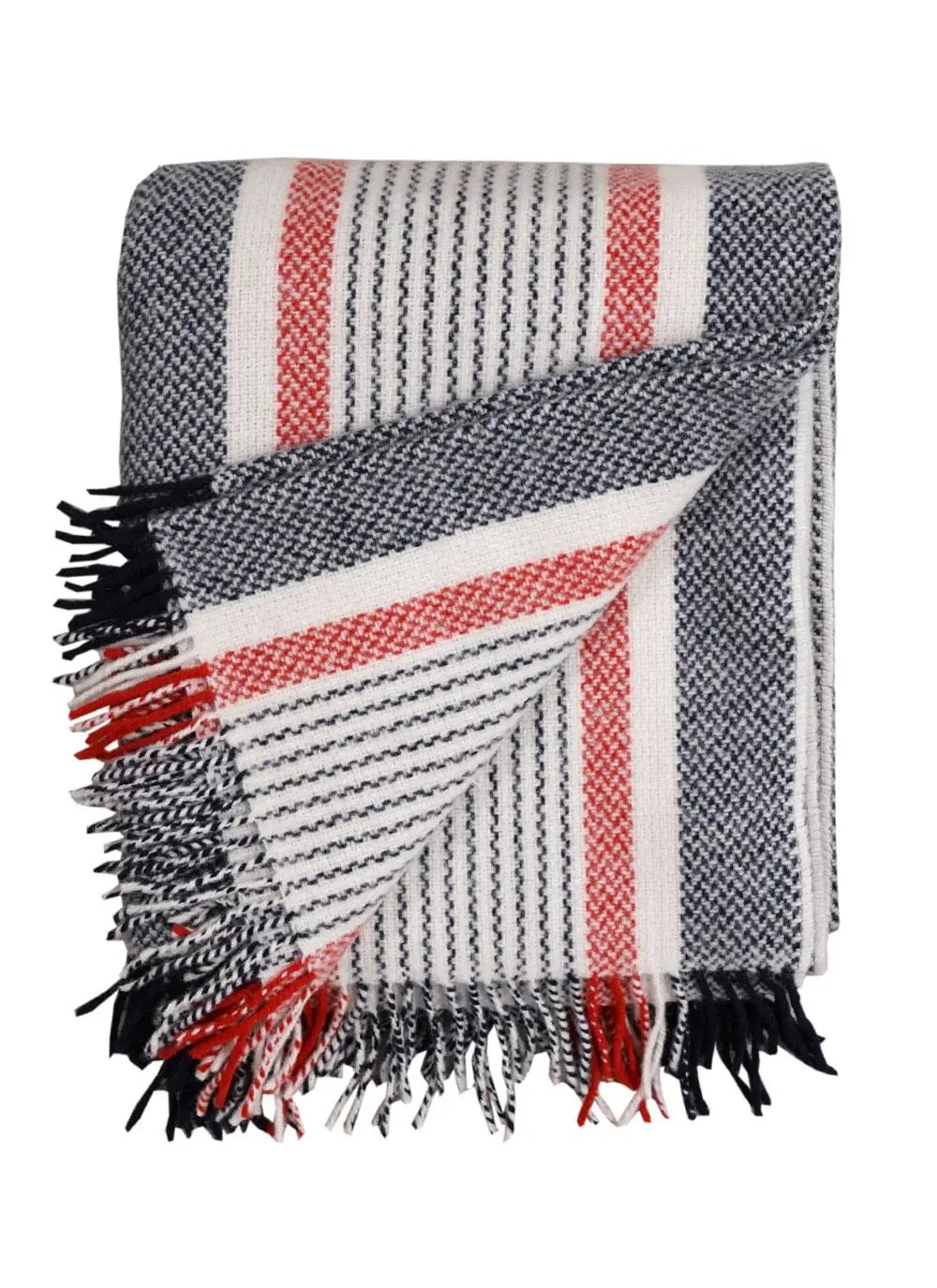 Wool Cashmere Throw Striped Blarney