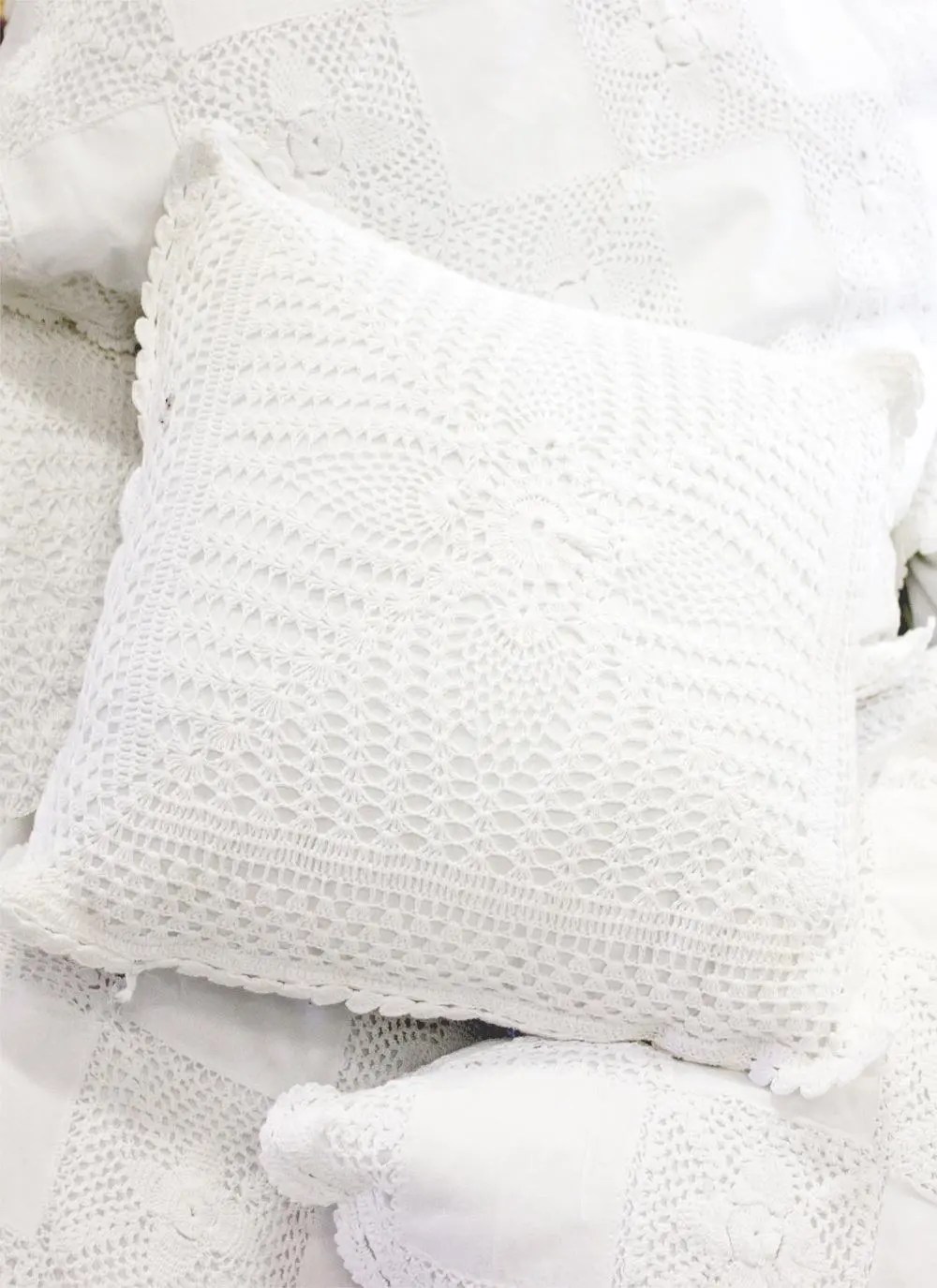 Traditional Crochet Cushion Cover Set Blarney Woollen Mills