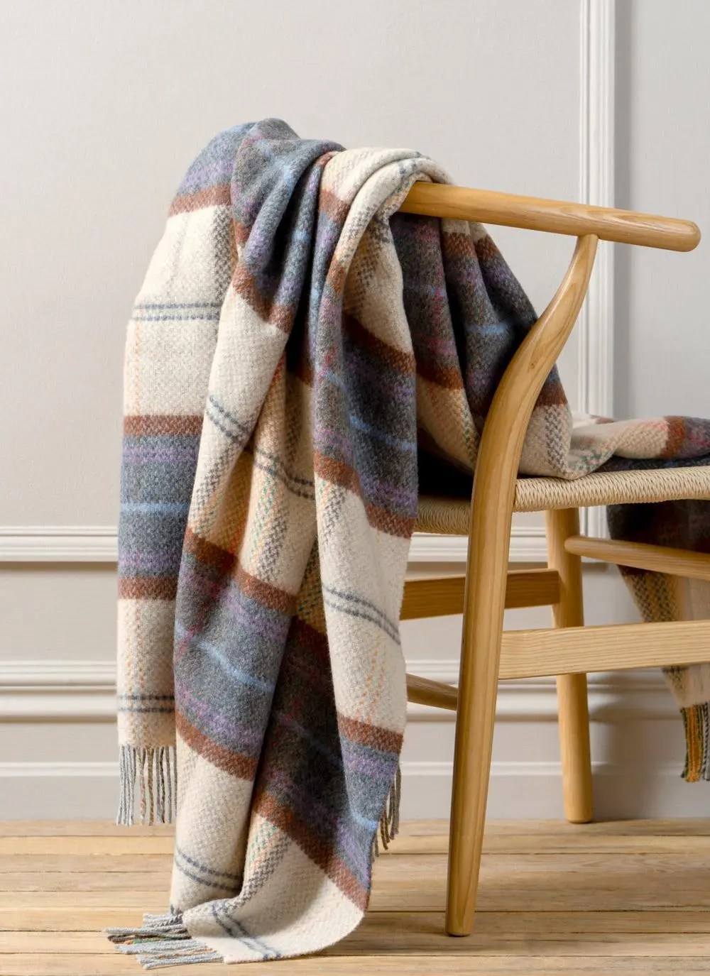 Heather Fields Wool Cashmere Throw Blarney