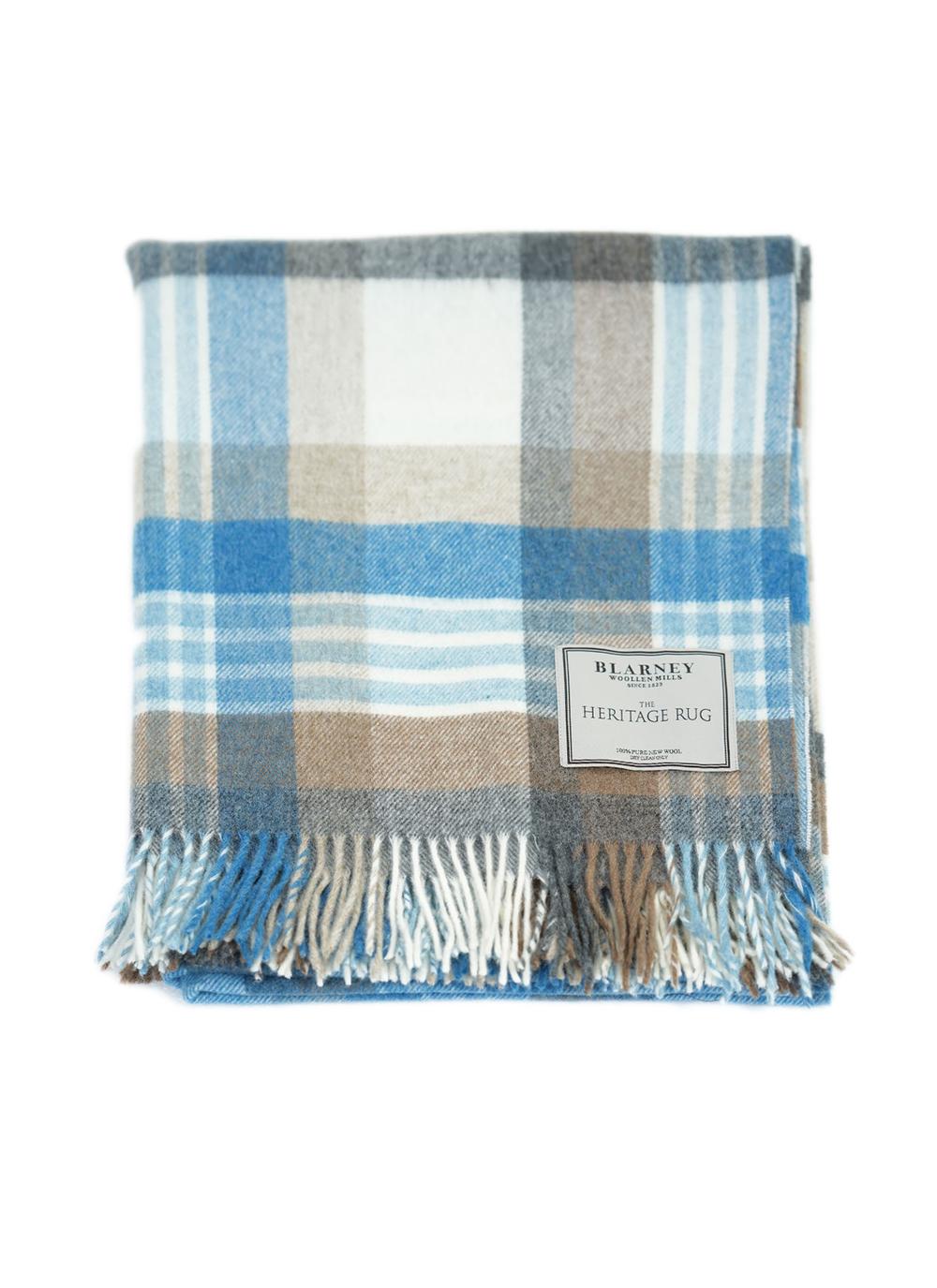 Melbourne Stripe Lamsbwool Throw Blarney
