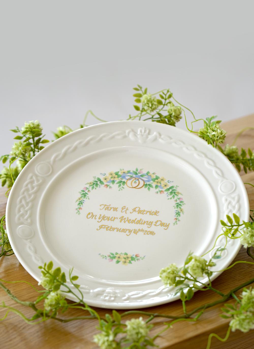 Belleek Personalized Wedding Plate Blarney