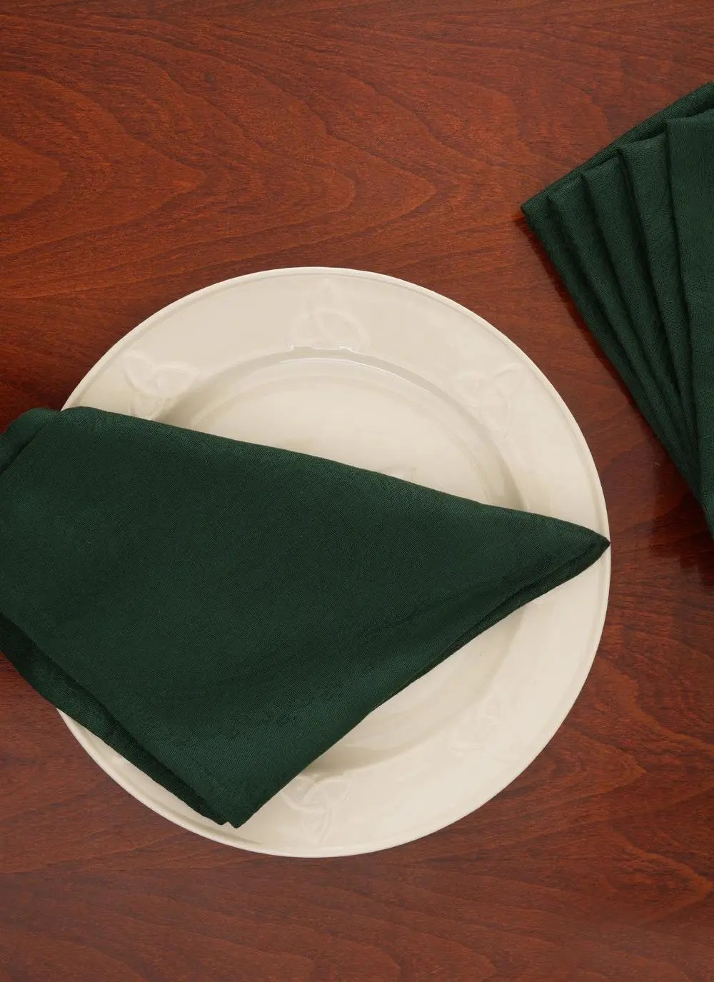 Forest Green Jacquard Napkins Set Of 6 Blarney