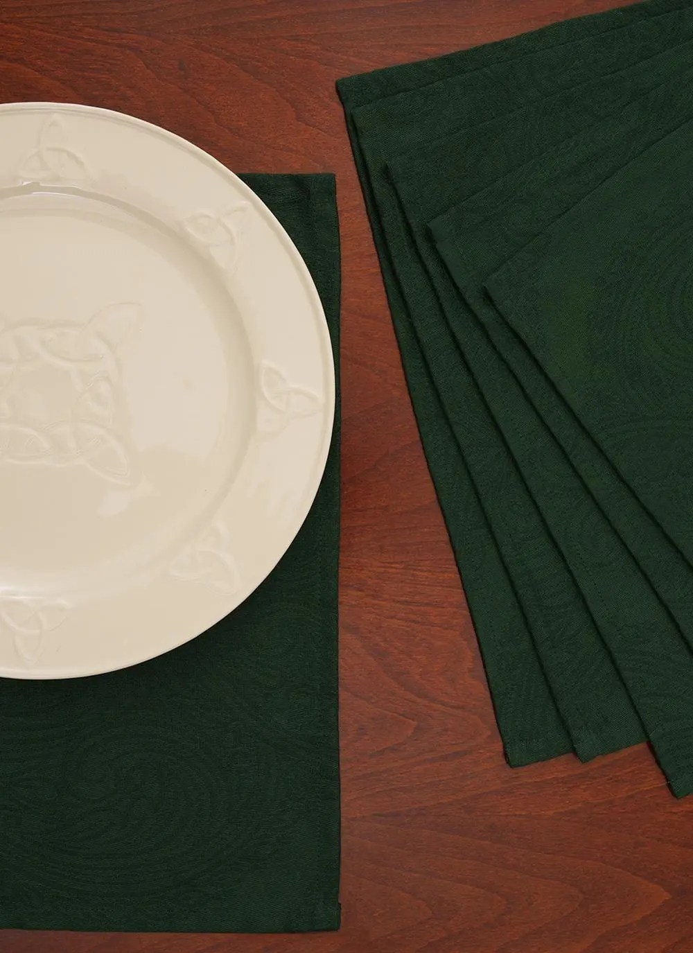 Forest Green Jacquard Placemats Set Of 6 Blarney