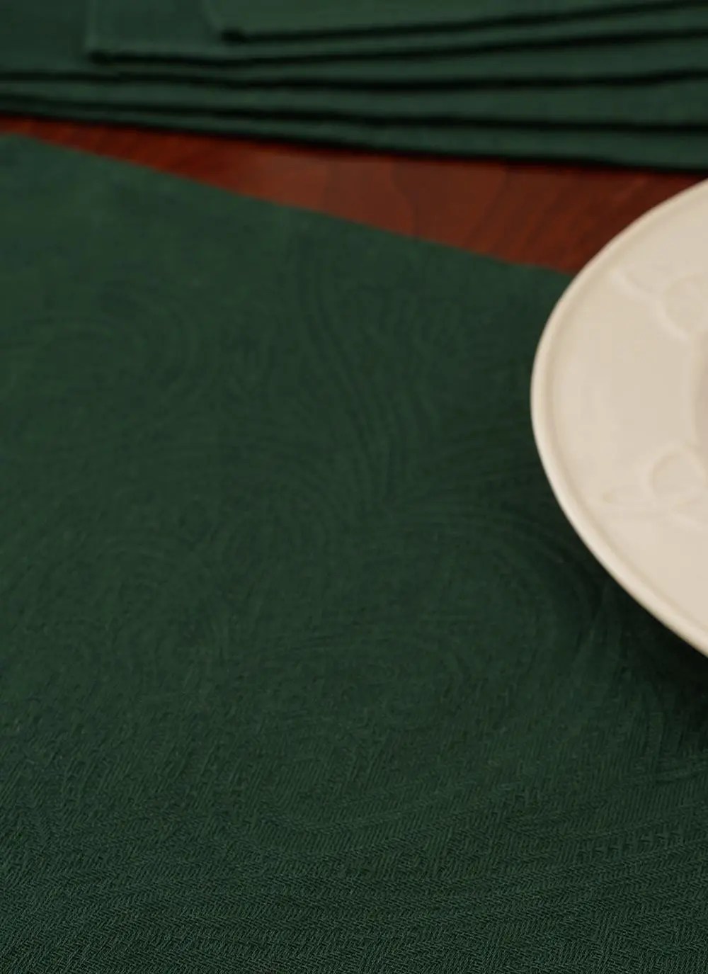 Forest Green Jacquard Placemats Set Of 6 Blarney
