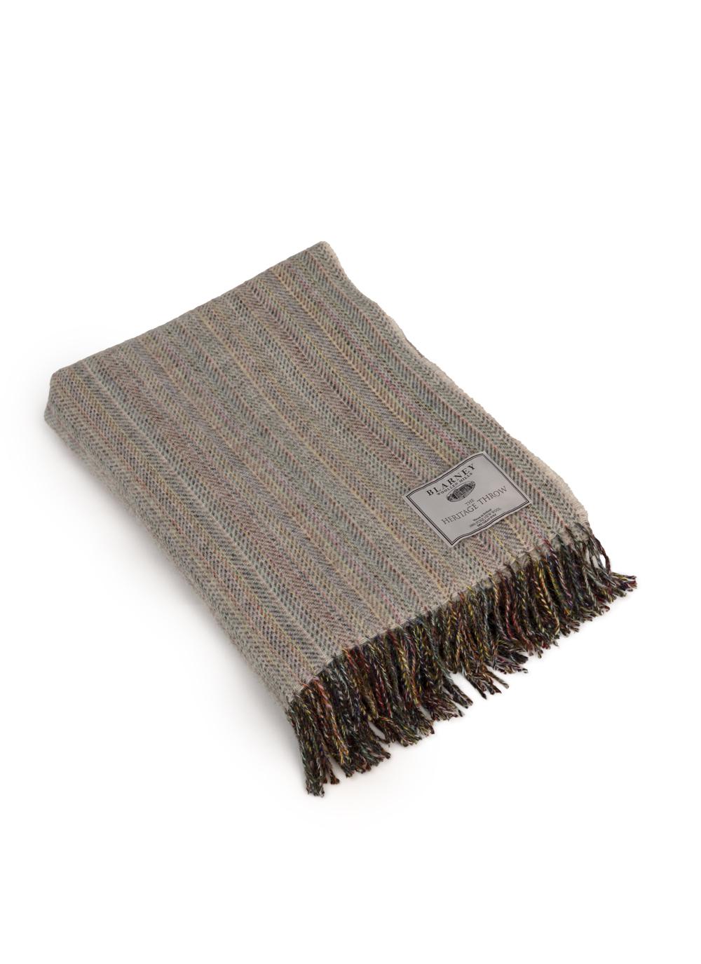 Oatmeal Tweed Wool Throw Blarney