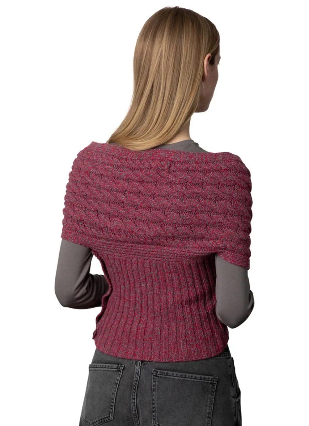 Fisherman Aran Cable Wrap in Rock Candy Blarney