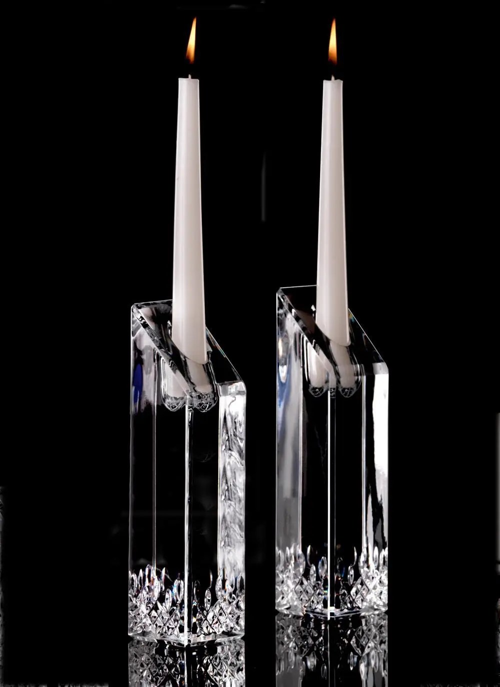 Waterford Crystal Lismore Modern 6 Inch Candlestick Pair Blarney