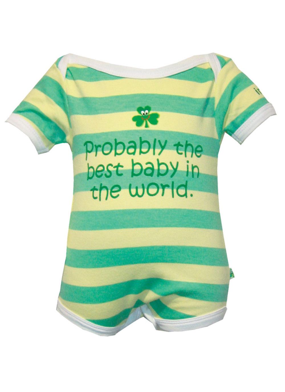 Striped Probably The Best Baby Vest Blarney