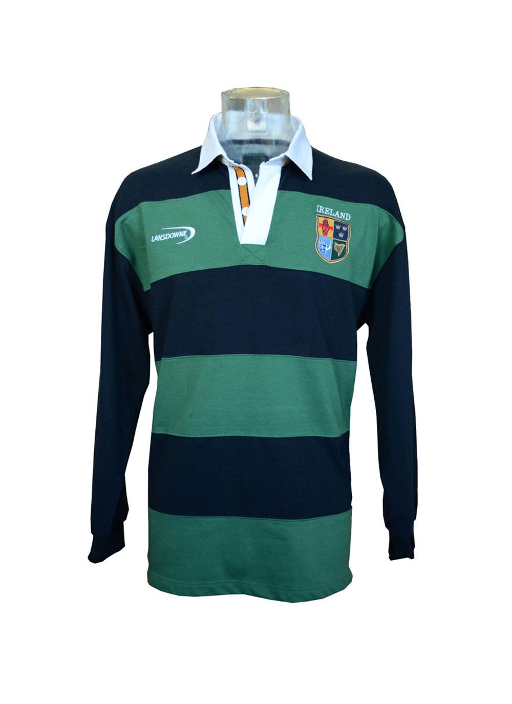 Men's Ireland Rugby Striped Polo Shirt Blarney