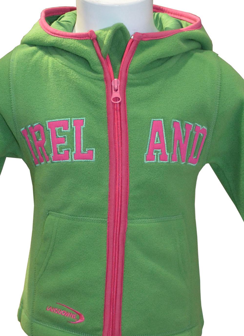 Girls Ireland Full Zip Fleece Hoodie Blarney