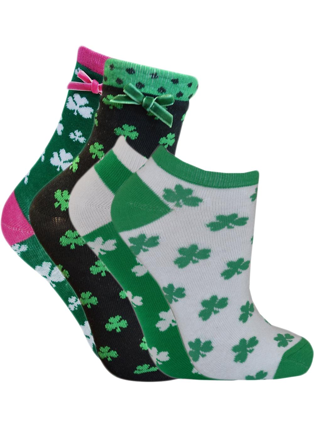Ladies Shamrock Irish Socks Blarney